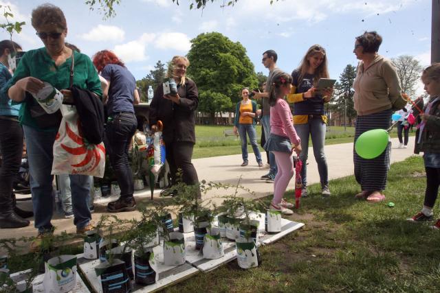 Акция "Сине-зеленый Белград" в сербской столице. Фото: TANJUG, Danilo Peternek Дни шахмат в Белграде